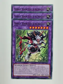Yu Gi Oh - 3x DOOD-EN085 Chevreuil, Hunting Scout of the Deep Forest - Common - Image 1