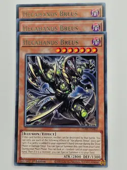 Yu Gi Oh - 3x PHRE-EN005 Hecahands Breus - Rare - Image 1
