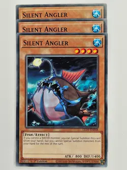 Yu Gi Oh - 3x LED9-EN008 Silent Angler - Common - Image 1