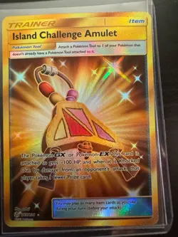 Island Challenge Amulet Gold (Secret) 265/236 Cosmic Eclipse Holo Pokemon Card - Image 1