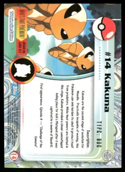 Pokemon Cards Kakuna #14 Topps Trading Cards Series 1 LP *3 - Image 2