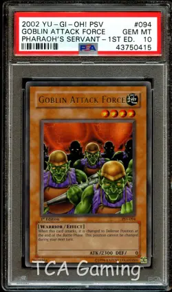 PSA 10 GEM MINT Goblin Attack Force PSV-094 1st Edition PSV Yugioh Card 415 - Image 1