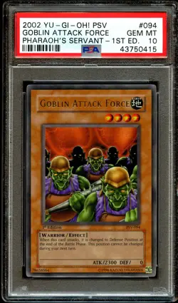 PSA 10 GEM MINT Goblin Attack Force PSV-094 1st Edition PSV Yugioh Card 415 - Image 2
