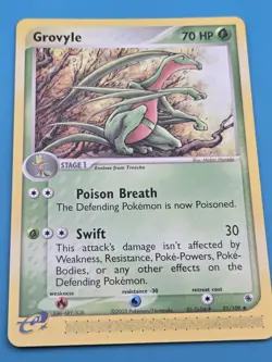 Pokemon EX Ruby & Sapphire Grovyle Uncommon Card 31/109 NM - Image 1