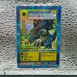 Metalgreymon Bo-01 Vintage Digimon Prism Sticker Card 1st Edition 1999 Holo Rare - Image 2