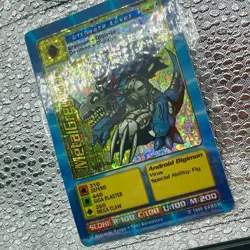 Metalgreymon Bo-01 Vintage Digimon Prism Sticker Card 1st Edition 1999 Holo Rare - Image 3
