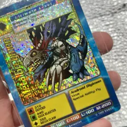 Metalgreymon Bo-01 Vintage Digimon Prism Sticker Card 1st Edition 1999 Holo Rare - Image 4