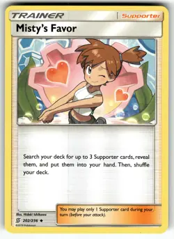 Misty's Favor 202/236 SM - Unified Minds LP Pokemon Card TCG - Image 1