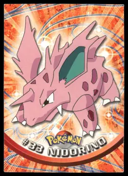 Pokemon Cards Nidorino #33 Topps Trading Cards Series 1 LP *4 - Image 1