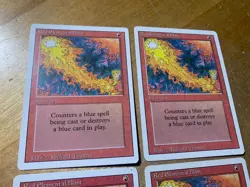 MTG 4x Red Elemental Blast - Revised Edition - Red Interrupt Playset RARE Magic! - Image 1