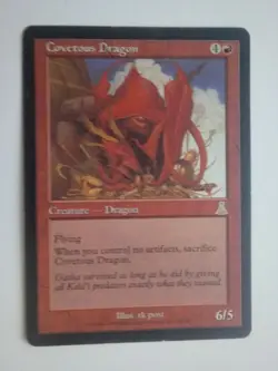 MTG Magic the Gathering English Covetous Dragon 1999 Urza's Destiny LP - Image 1