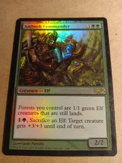 MTG Rare Ambush Commander - Duel Deck: Elves vs. Goblins Foil NM 2007 - Image 1