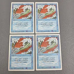 4x Blue Elemental Blast X4 MTG Revised Edition Magic The Gathering LP Playset - Image 1