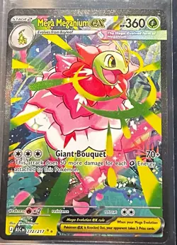 Pokemon Mega Meganium EX 272/217 Holo Rare ASC EN Mega Evolution Trading Card - Image 1
