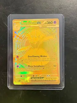 Pokemon TCG Mega Gardevoir EX Mega Hyper Rare Full Art Gold Holo 187/132 - Image 1