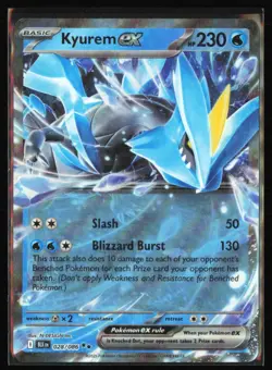 Kyurem ex Holo 028/086 SV: Black Bolt - Pokemon TCG - Double Rare - NM - Image 1