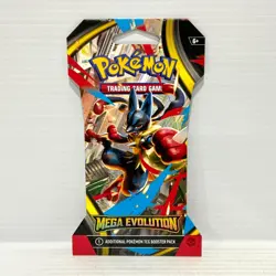 1x Mega Evolution Base Sealed Pokemon Card Sleeved Booster Pack - Image 1