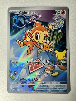 Pokemon TCG Chimchar MEP041 First Partner 30th Anniversary Black Star Promo NM - Image 1