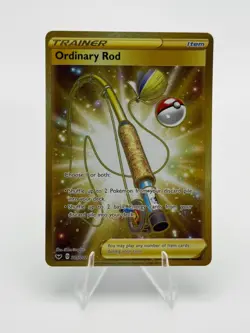 Ordinary Rod (Secret) 215/202 SWSH01: Sword & Shield Base Set Pokemon TCG NM - Image 1