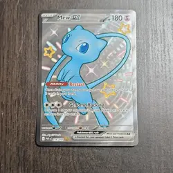 Pokemon Mew EX Full Art Shiny Ultra Rare Holo 216/091 SV: Paldean Fates 180 HP - Image 1