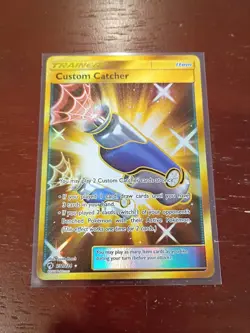 Custom Catcher - 231/214 - Pokemon Lost Thunder Sun & Moon Secret Rare Gold NM - Image 1