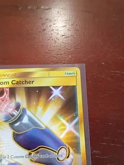 Custom Catcher - 231/214 - Pokemon Lost Thunder Sun & Moon Secret Rare Gold NM - Image 3