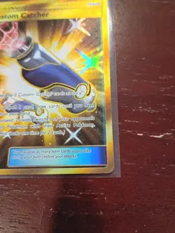 Custom Catcher - 231/214 - Pokemon Lost Thunder Sun & Moon Secret Rare Gold NM - Image 4