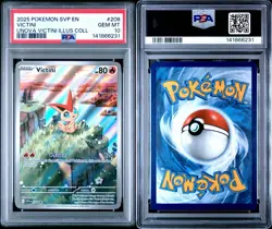 2025 POKEMON SVP EN-SV BLACK STAR PROMO #208 VICTINI UNOVA ILLUS COLL PSA 10 - Image 2