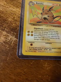 1999 Pokemon Fossil Set Raichu 29/62 VG In Top loader With Sleeve TCG - Image 5