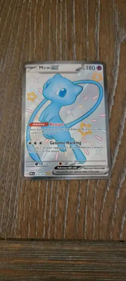 Pokemon TCG Mew EX 216/091 Paldean Fates Full Art Shiny Ultra Rare - Image 1