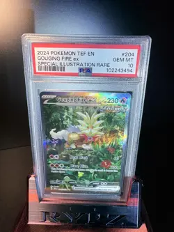 Pokemon TCG Gouging Fire EX Scarlet & Violet Temporal Forces 204/162 PSA 10 - Image 1