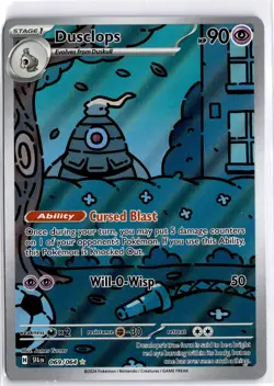 Pokemon TCG Scarlet & Violet Shrouded Fable Dusclops 069/064 Illustration Rare - Image 1