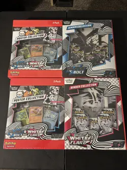 1 Black Bolt 1 White Flare Poster + Binder Collection Sam's Club Bundle IN HAND - Image 1
