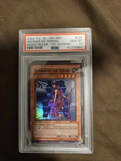 PSA 10 YU-GI-Oh! Mrl-Magic Ruler 026 Invader of the Throne 1st Edition Low Pop - Image 1