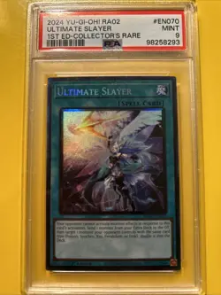 YuGiOh ULTIMATE SLAYER #RA02-EN070🔥PSA 9 MINT🔥1st EDITION-2024 COLLECTORS RARE - Image 1