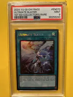 YuGiOh ULTIMATE SLAYER #RA02-EN070🔥PSA 9 MINT🔥1st EDITION-2024 COLLECTORS RARE - Image 3