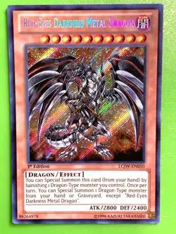 yugioh Red-Eyes Darkness Metal Dragon LCJW-EN050 Secret Rare 1st Ed near mint - Image 1