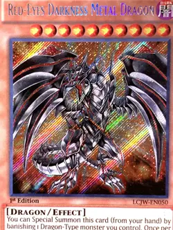 yugioh Red-Eyes Darkness Metal Dragon LCJW-EN050 Secret Rare 1st Ed near mint - Image 2