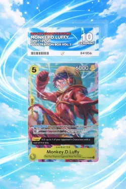 ACE 10 Monkey D Luffy OP07-109 One Piece Illustration Box AA Promo Graded Card - Image 1