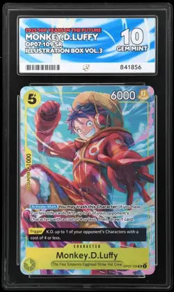 ACE 10 Monkey D Luffy OP07-109 One Piece Illustration Box AA Promo Graded Card - Image 3