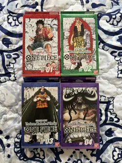 One Piece Card STARTER DECK BUNDLE (ST-01 - ST-04) Sealed English - Image 1