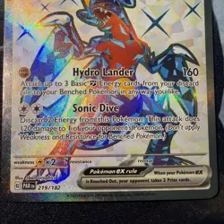 Pokemon Garchomp EX Holo Ultra Rare Card 219/182 Sv04: Paradox Rift NM+ - Image 4