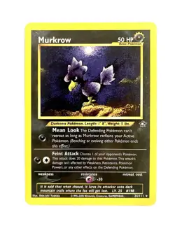 Murkrow 24/111 Neo Genesis Unlimited WOTC Pokemon TCG Card LP/NM - Image 1