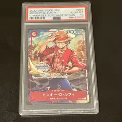 PSA 10 Monkey D. Luffy P-001 Japanese One Piece Championship Set Promo Card - Image 1