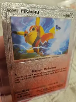 Pikachu Silver Foil Fan Art Vinyl Collector Pokemon Card HP80 076/073 - Image 4