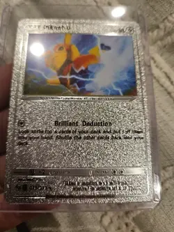 Pikachu Silver Foil Fan Art Vinyl Collector Pokemon Card HP80 076/073 - Image 5