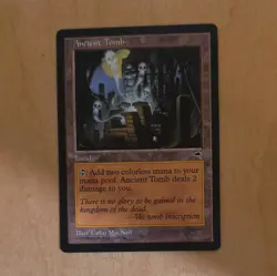 Wizards Ancient Tomb Land Tempest Uncommon Regular Colin MacNeil MTG 1997 - Image 1