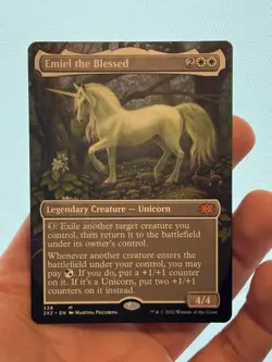 1X Emiel the Blessed BORDERLESS MINT MTG Magic 2X2 Double Masters Unicorn EDH - Image 1