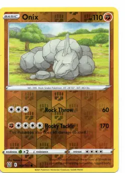 Pokemon Card ONIX Rare Reverse Holo 068/163 BATTLE STYLES NM/M - Image 1