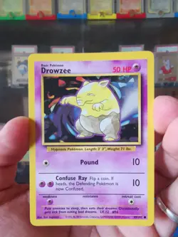 Pokemon Card 1998 DROWZEE Common 49/102 Original Base Set NM - Image 1